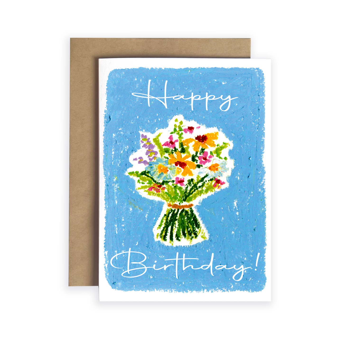 Happy birthday card with floral design