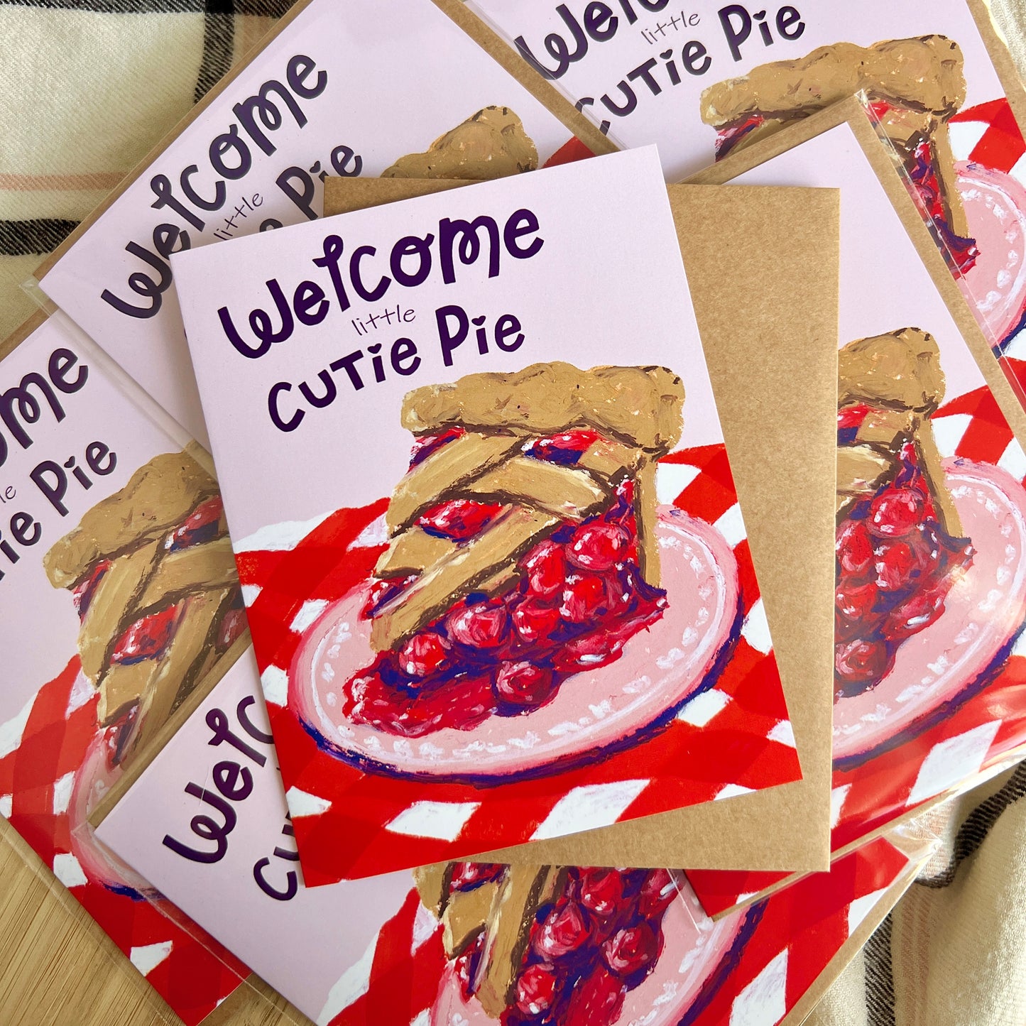 Welcome Little Cutie Pie | Greeting Card
