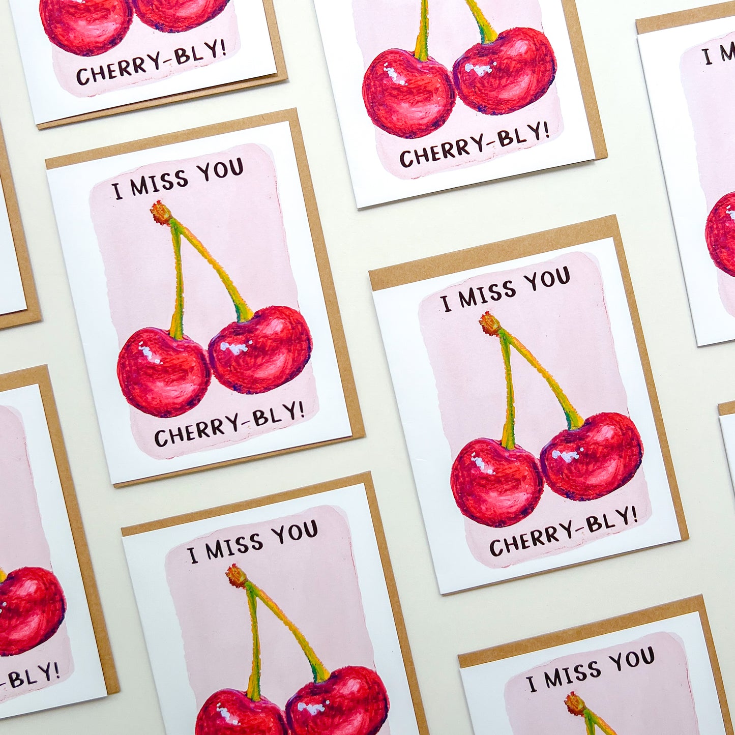 I Miss You Cherry-Bly | Greeting Card