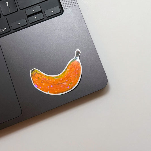 Banana | Holographic Vinyl Sticker