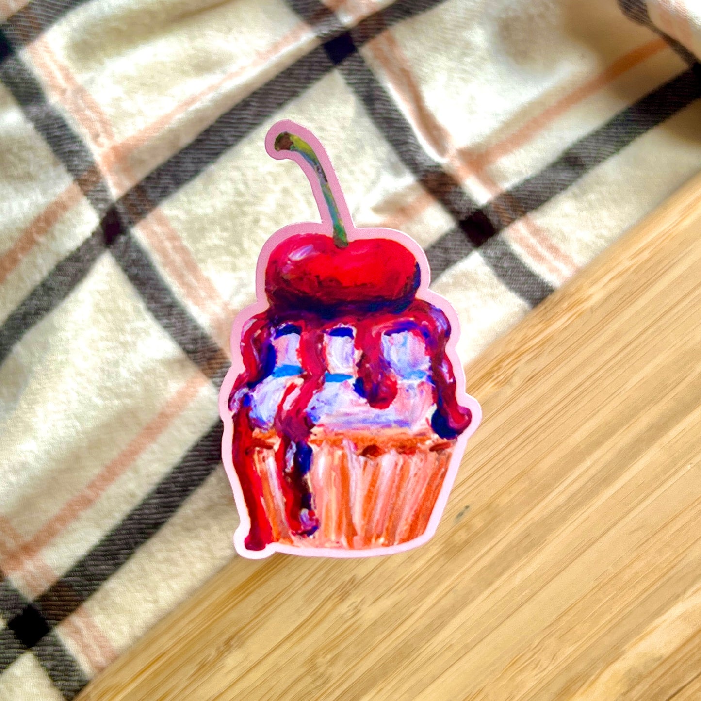 Cherry Cupcake | Vinyl Sticker
