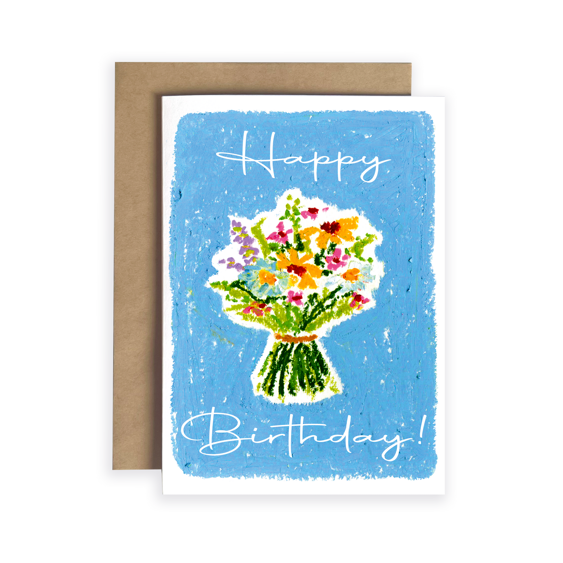 Happy birthday card with floral design
