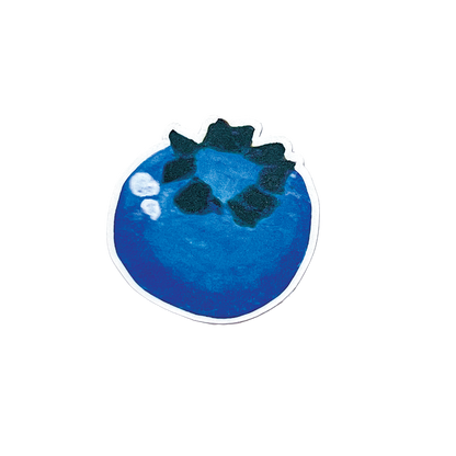 Blueberry sticker on a white background