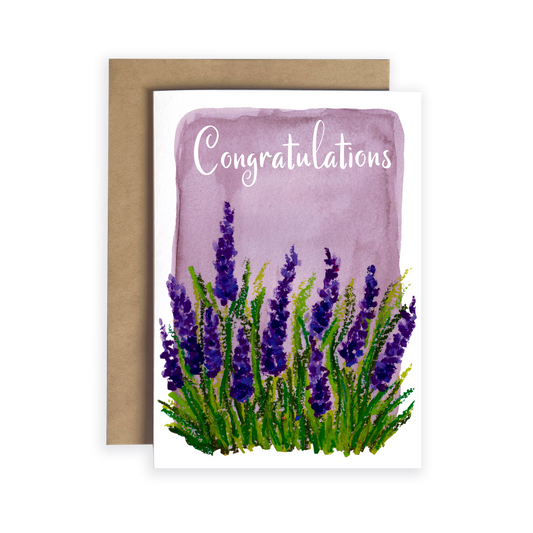 Congratulations Lavender | Greeting Card