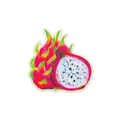Colorful dragon fruit illustration on a white background