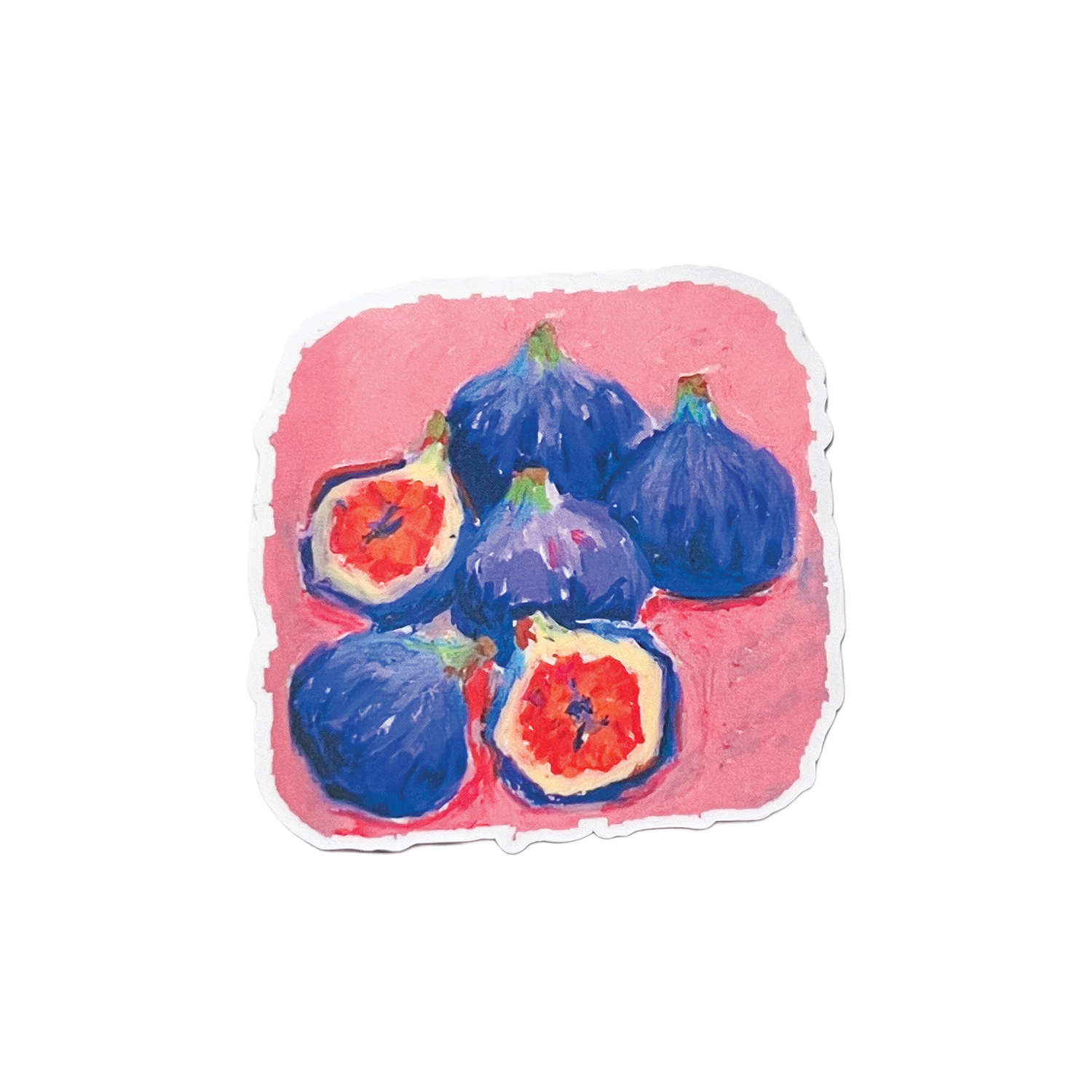 Illustration of figs on a pink background