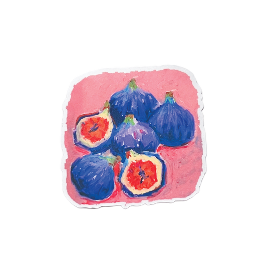 Illustration of figs on a pink background