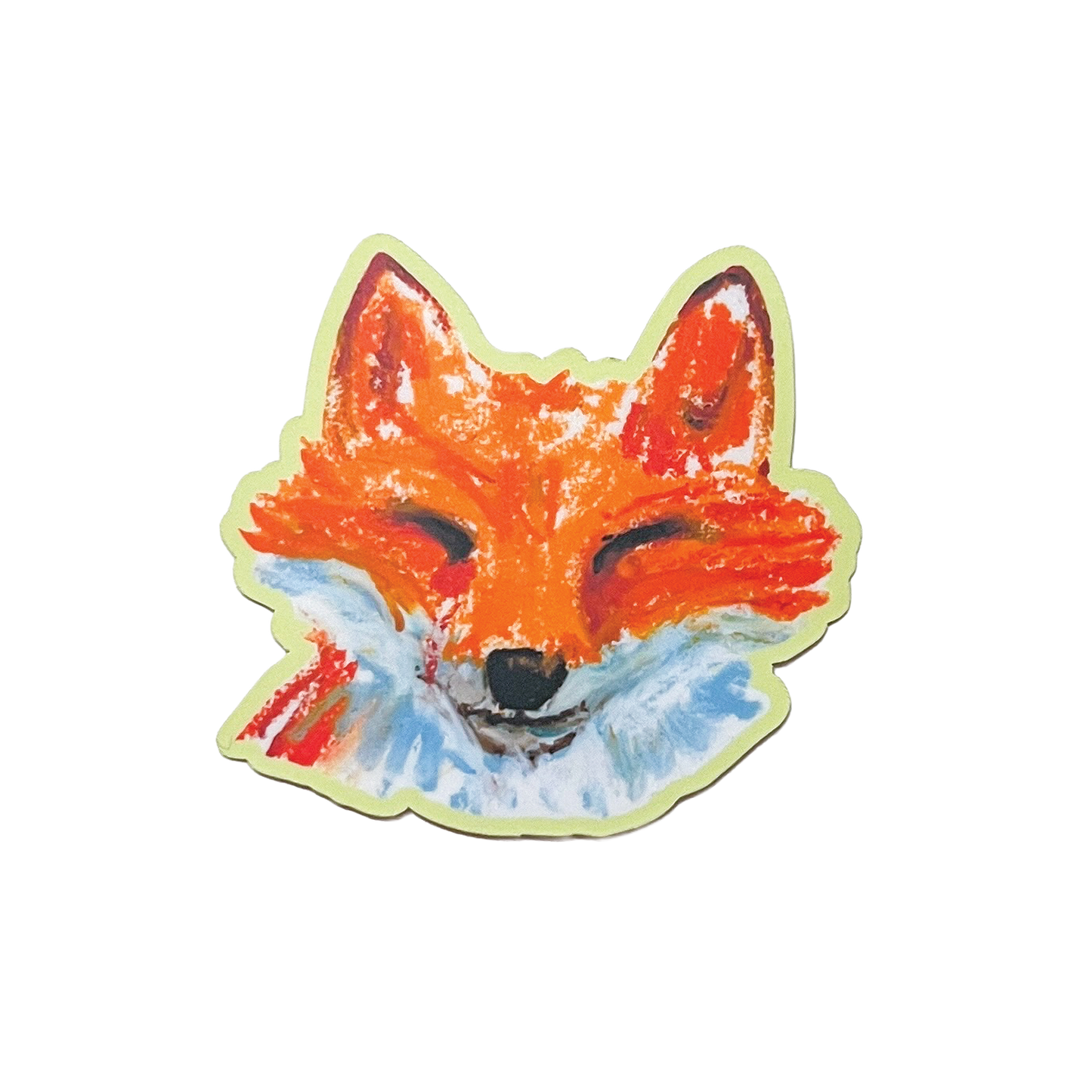 Stylized illustration of a fox face on a white background