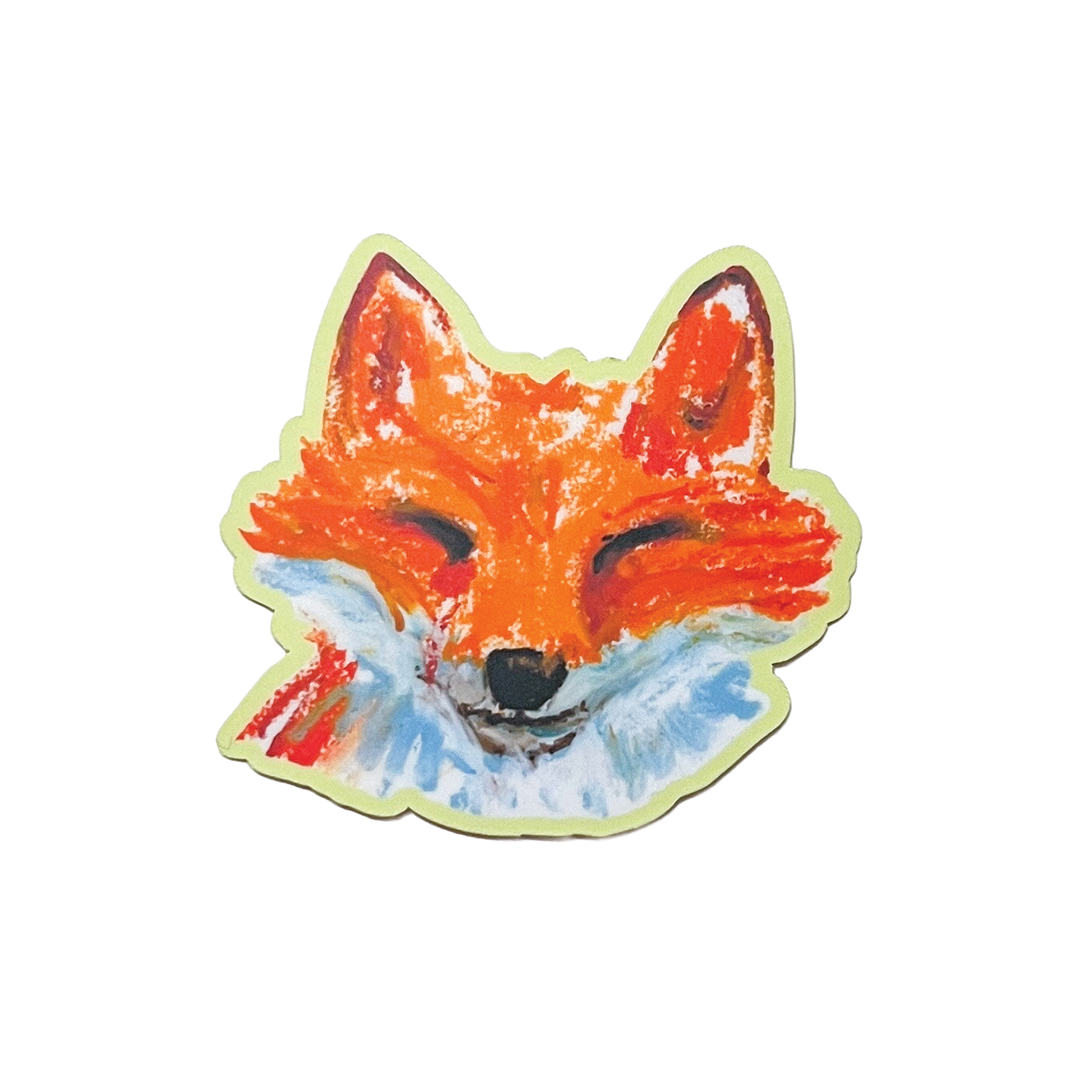 Stylized illustration of a fox face on a white background