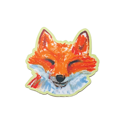 Stylized illustration of a fox face on a white background