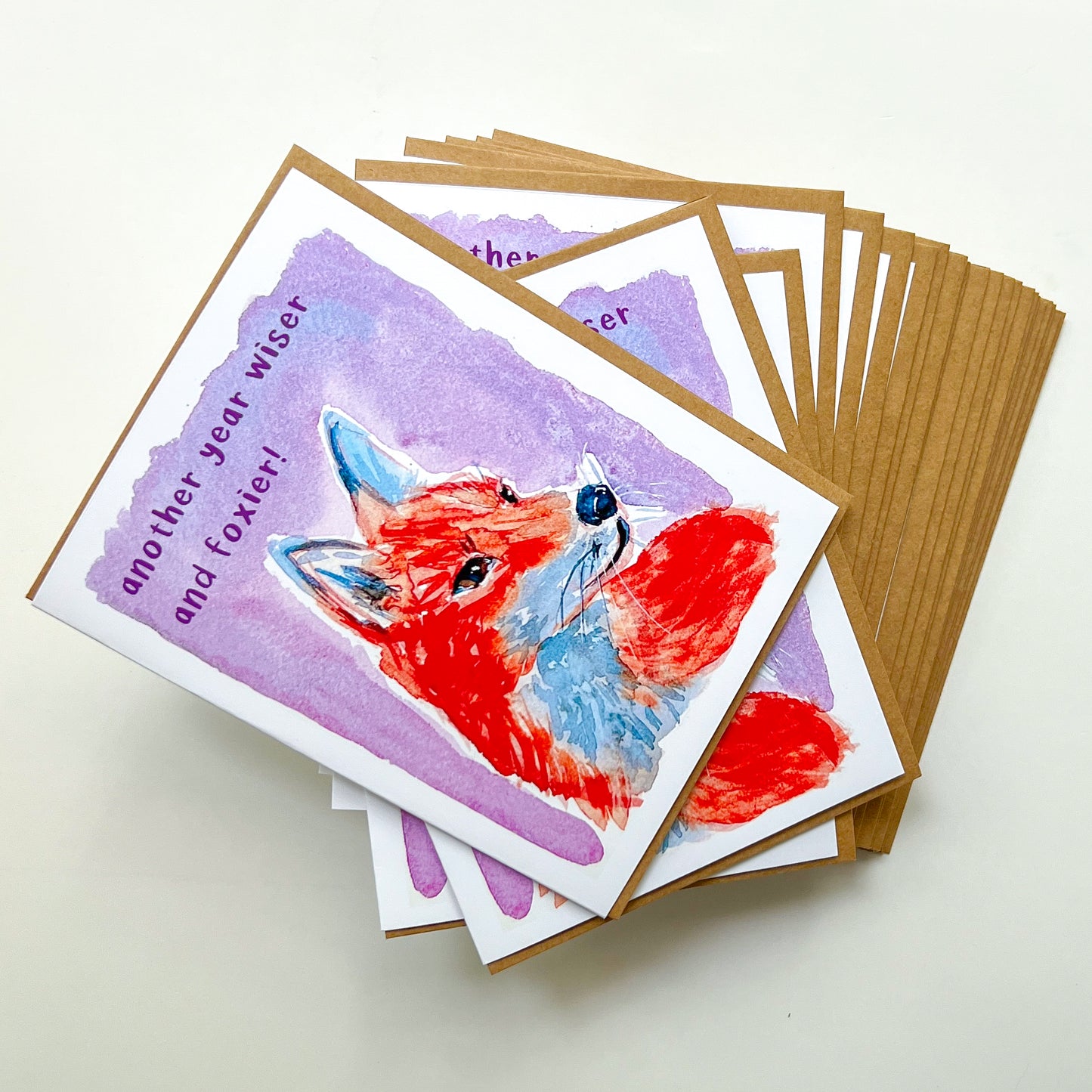 Another Year Wiser And Foxier | Birthday Greeting Card