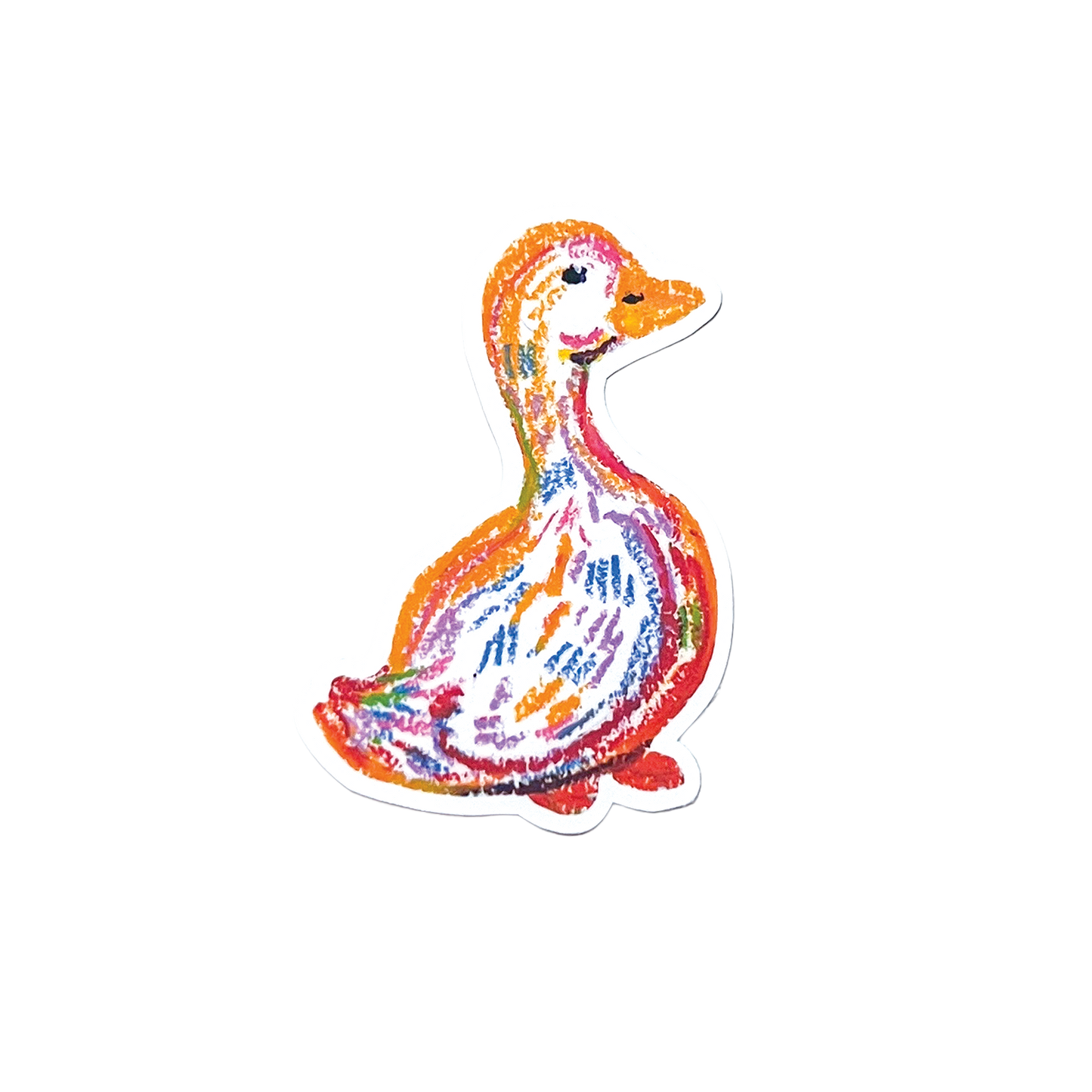 Colorful duck illustration on a white background