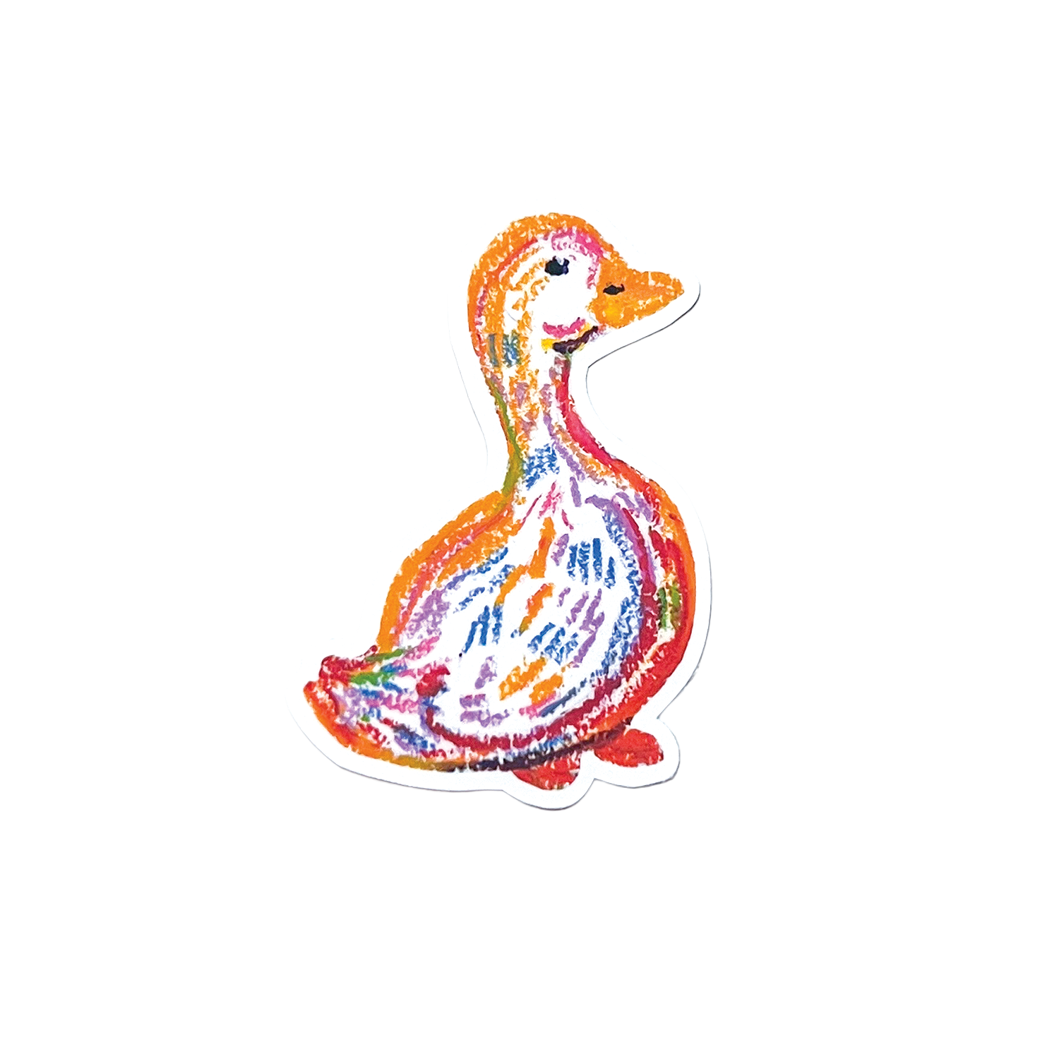 Colorful duck illustration on a white background