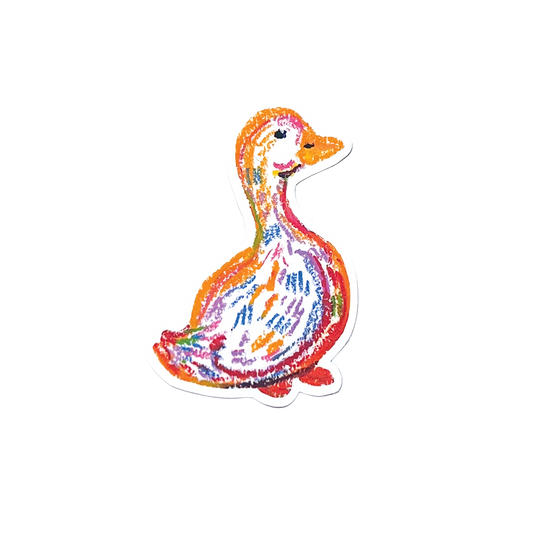 Colorful duck illustration on a white background