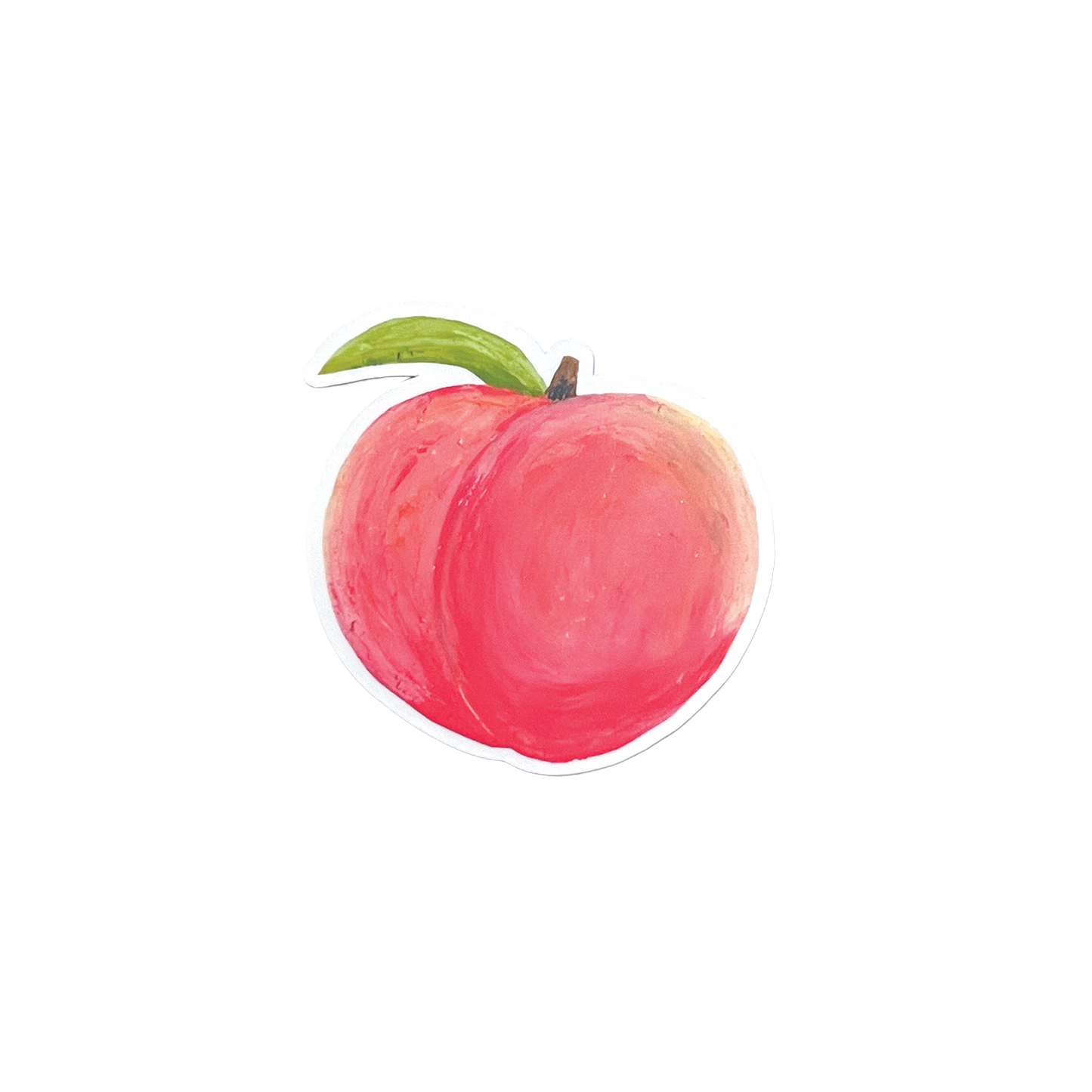 Illustration of a peach on a white background
