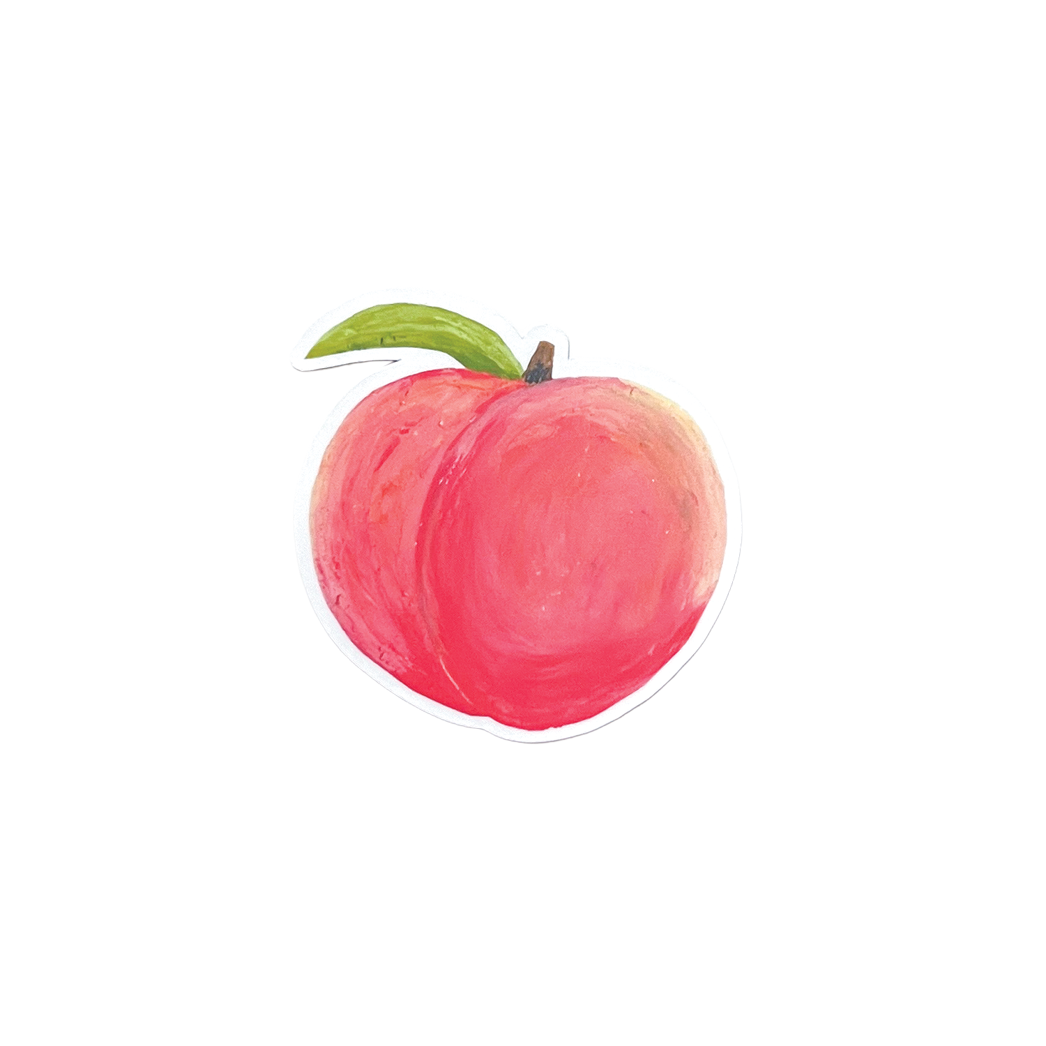 Illustration of a peach on a white background