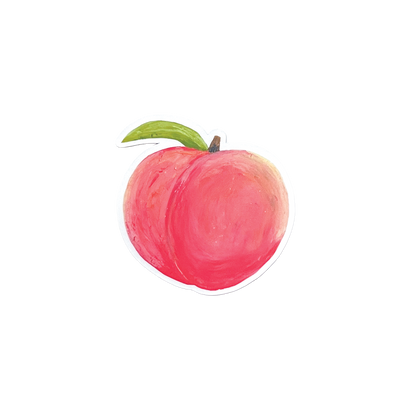 Illustration of a peach on a white background