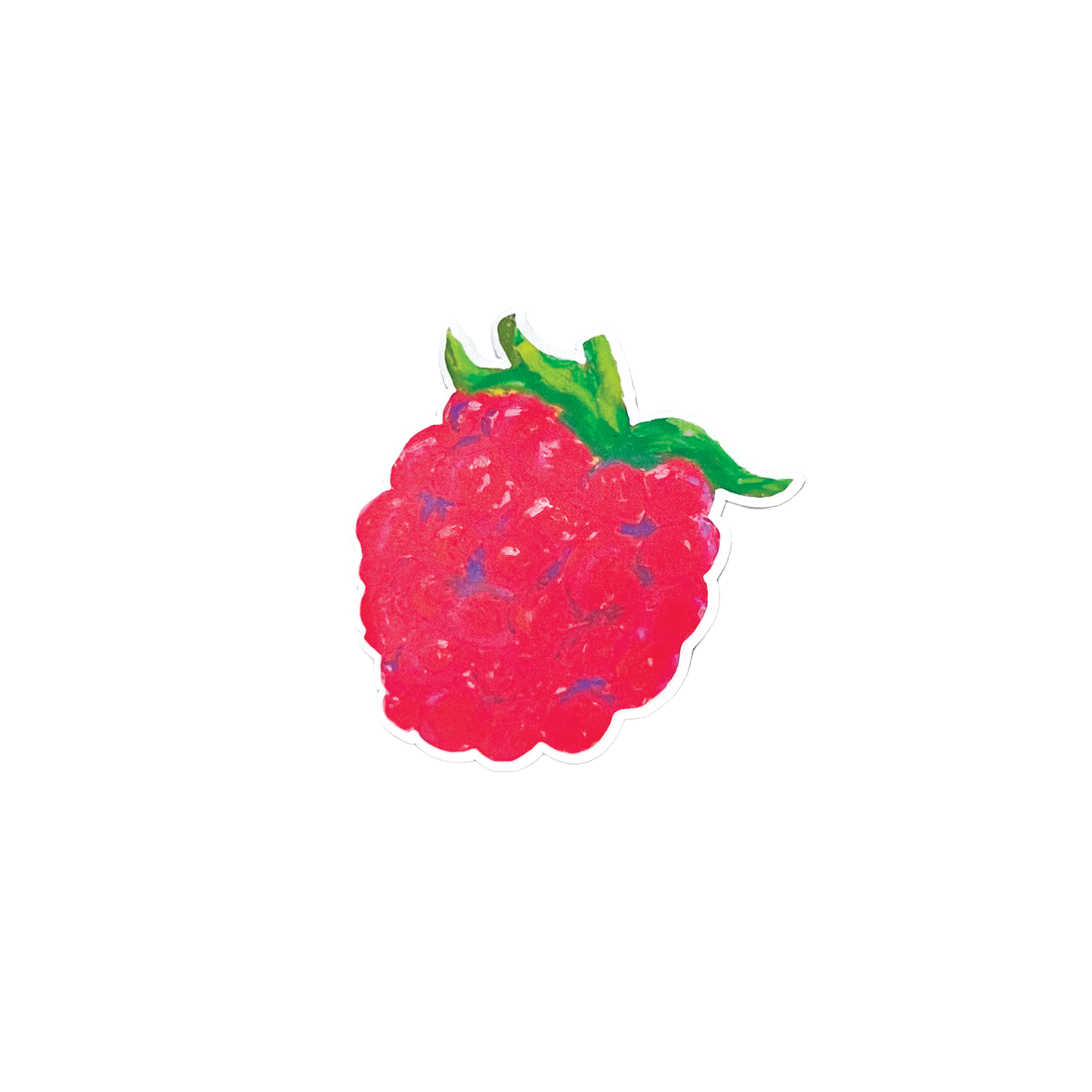 Illustration of a raspberry on a white background