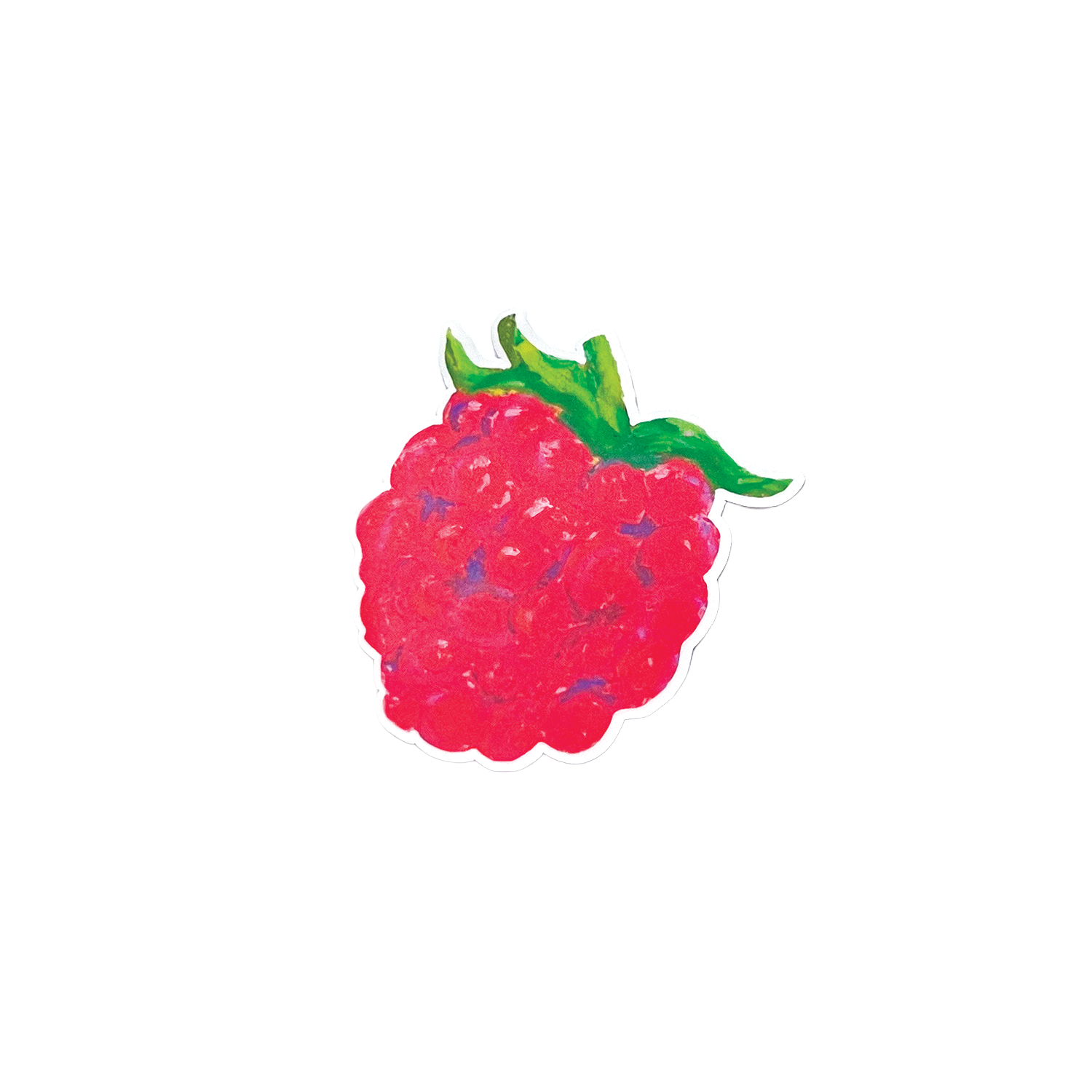 Illustration of a raspberry on a white background