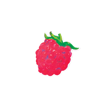 Illustration of a raspberry on a white background