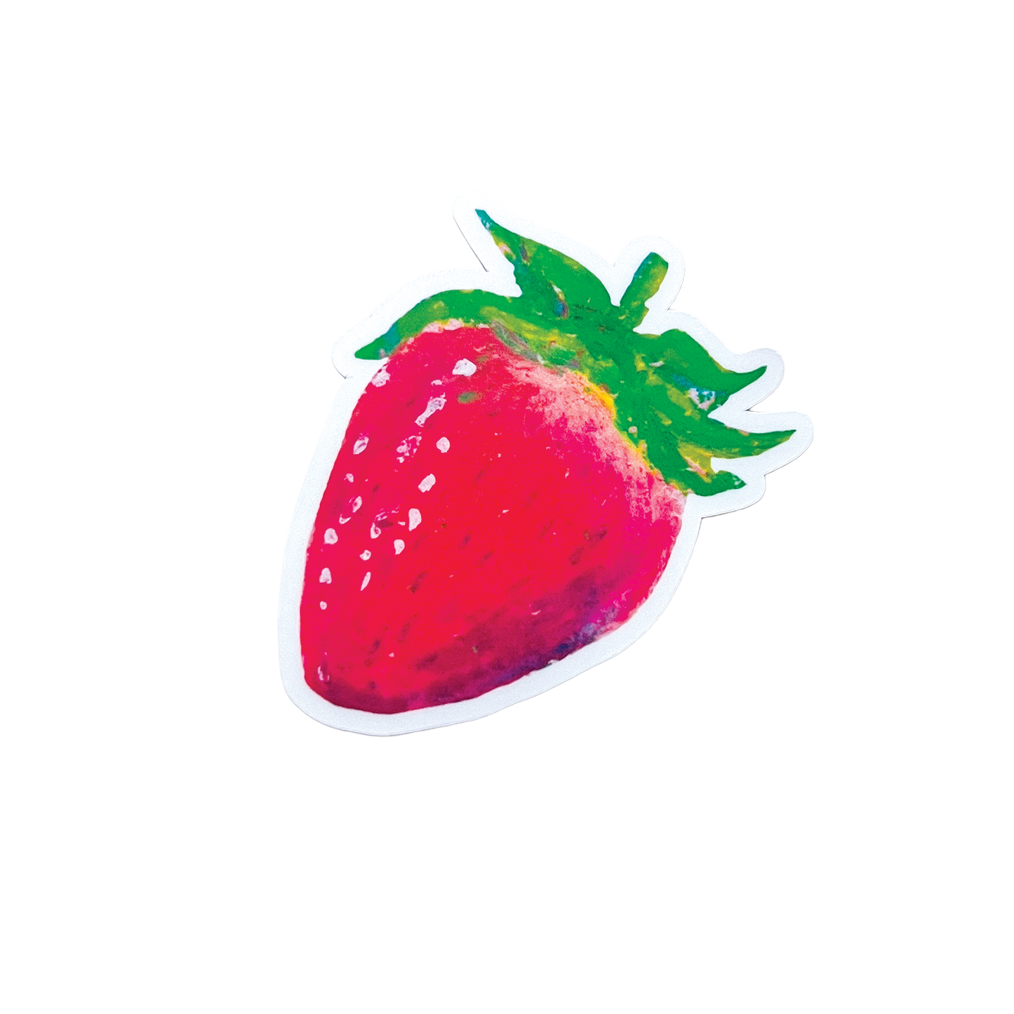 Colorful strawberry illustration on a white background