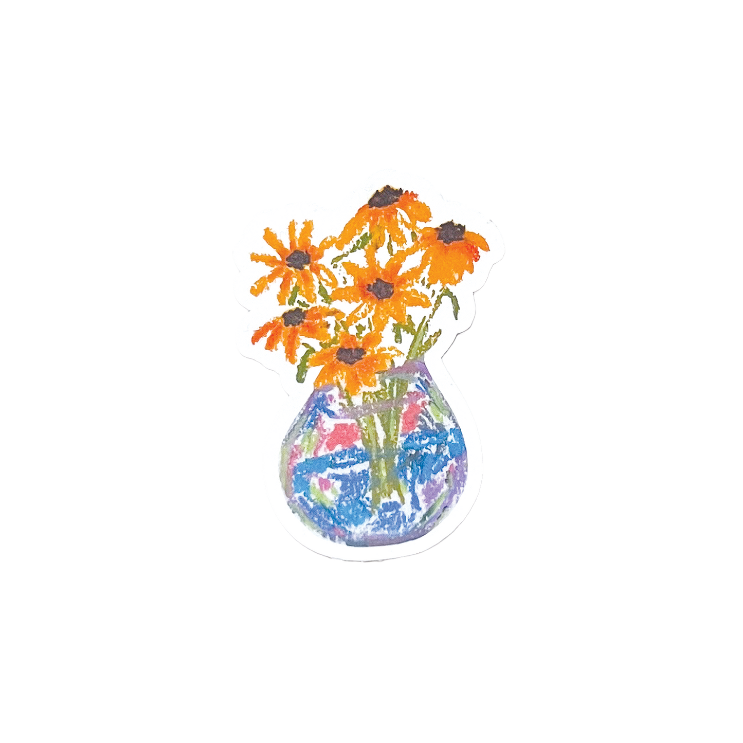 Sunflower Vase | Matte Vinyl Sticker