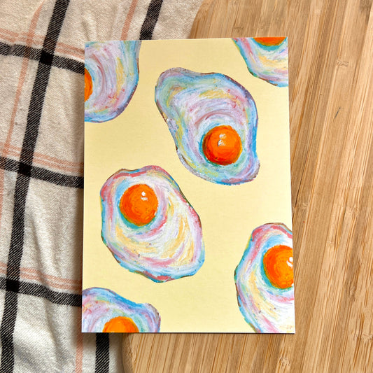 illustrated pattern of fried eggs